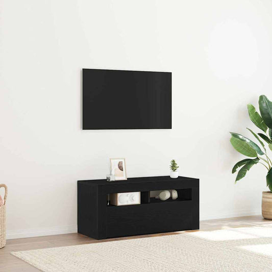TV-Schränk Schwarz 90 x 35 x 40 cm Holzwerkstoff
