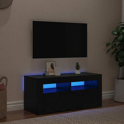 TV-Schränk Schwarz 90 x 35 x 40 cm Holzwerkstoff