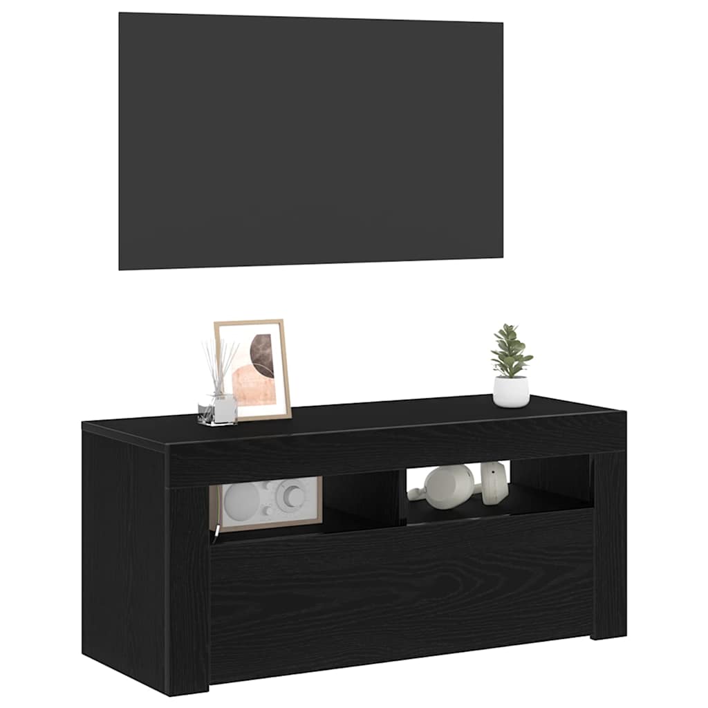 TV-Schränk Schwarz 90 x 35 x 40 cm Holzwerkstoff