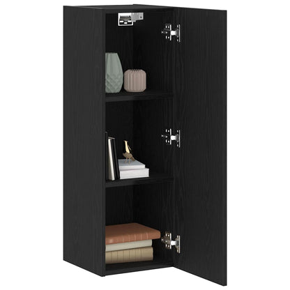 Wand TV Schrank Schwarze Eiche 30,5 x 30 x 90 cm Holzwerkstoff