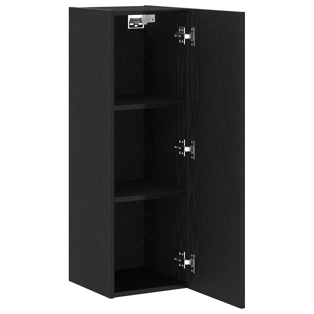 Wand TV Schrank 2 pcs Schwarze Eiche 30,5 x 30 x 90 cm