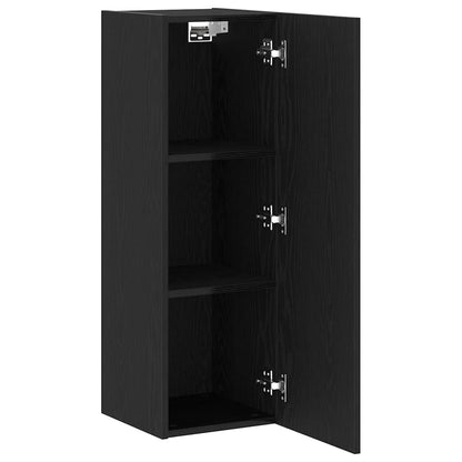Wand TV Schrank 2 pcs Schwarze Eiche 30,5 x 30 x 90 cm
