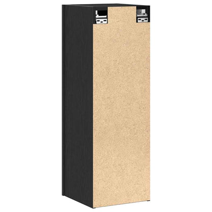 Wand TV Schrank 2 pcs Schwarze Eiche 30,5 x 30 x 90 cm
