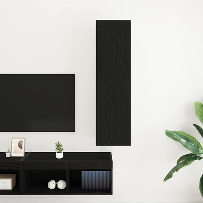 Wand TV Schrank Schwarze Eiche 30,5 x 30 x 110 cm Holzwerkstoff