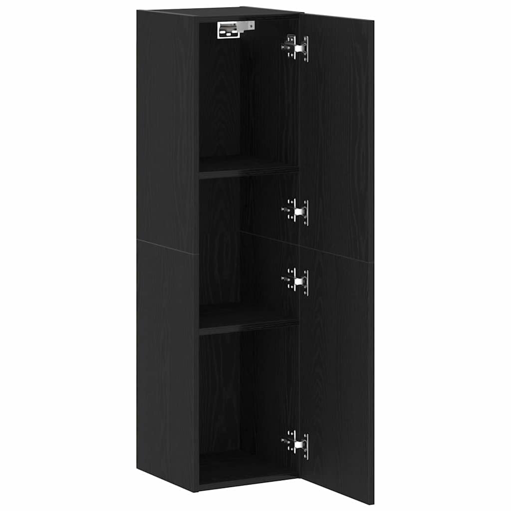 Wand TV Schrank Schwarze Eiche 30,5 x 30 x 110 cm Holzwerkstoff