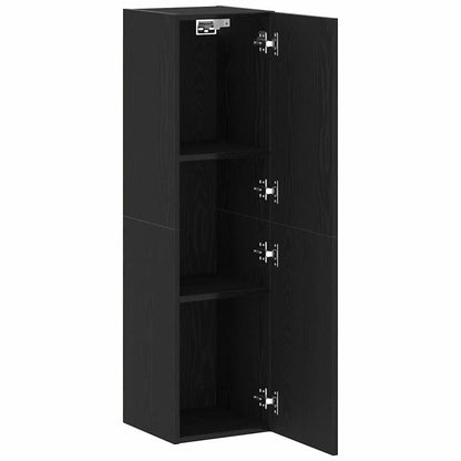 Wand TV Schrank Schwarze Eiche 30,5 x 30 x 110 cm Holzwerkstoff