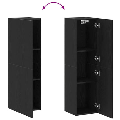 Wand TV Schrank Schwarze Eiche 30,5 x 30 x 110 cm Holzwerkstoff