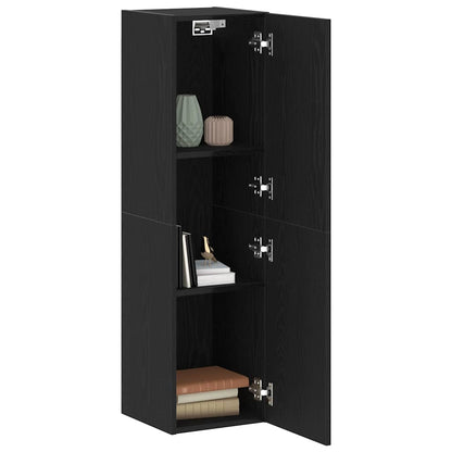 Wand TV Schrank Schwarze Eiche 30,5 x 30 x 110 cm Holzwerkstoff