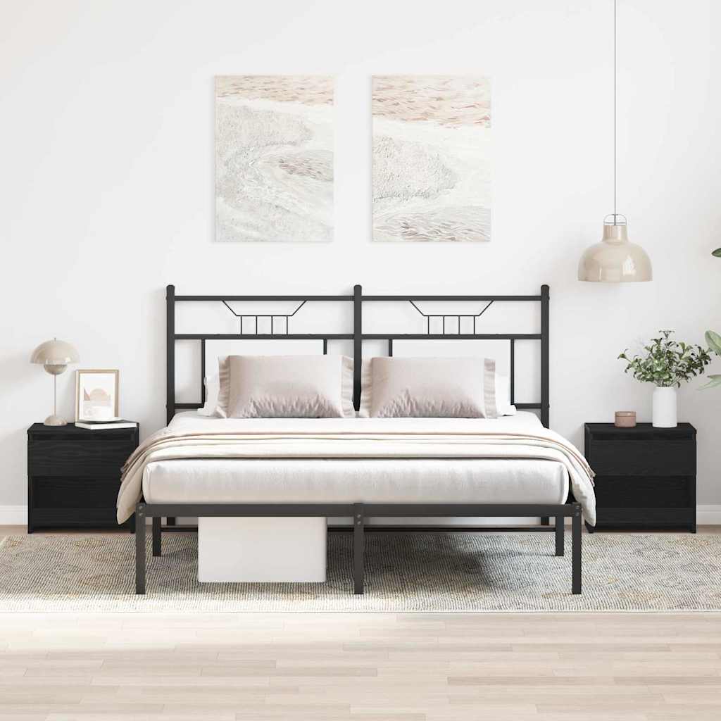 Nachttisch 2 pcs Schwarze Eiche 40 x 30 x 39 cm Holzwerkstoff