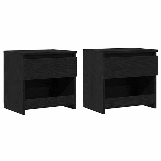 Nachttisch 2 pcs Schwarze Eiche 40 x 30 x 39 cm Holzwerkstoff