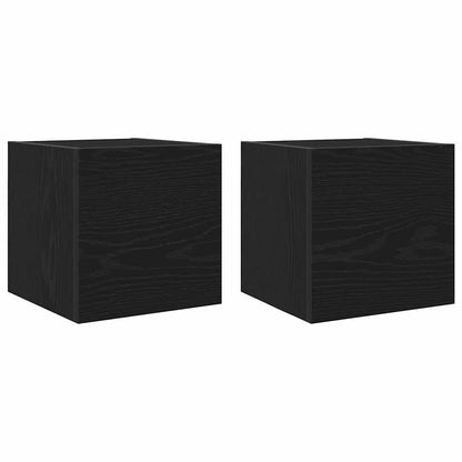 TV-Schränk 2 pcs Schwarz 30,5 x 30 x 30 cm Holzwerkstoff