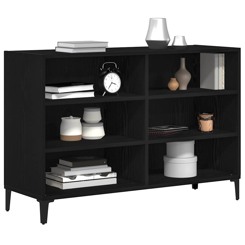 Sideboard Schwarz Eichen-Optik 103,5 x 35 x 70 cm Holzwerkstoff