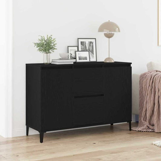Sideboard mit Schubladen Schwarz 104 x 35 x 70 cm Holzwerkstoff