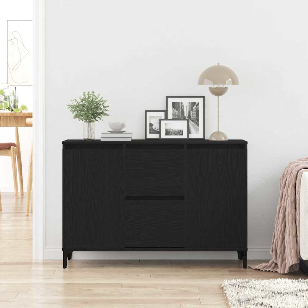 Sideboard mit Schubladen Schwarz 104 x 35 x 70 cm Holzwerkstoff