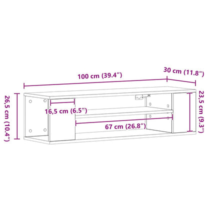 TV-Schränk Braun 100 x 30 x 26,5 cm Holzwerkstoff