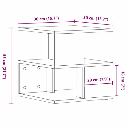 Beistelltisch Eiche handwerklich 40 x 40 x 40 cm Holzwerkstoff