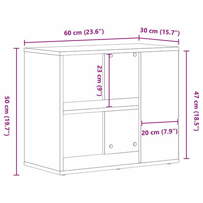 Sideboard Schwarz 60 x 30 x 50 cm Holzwerkstoff