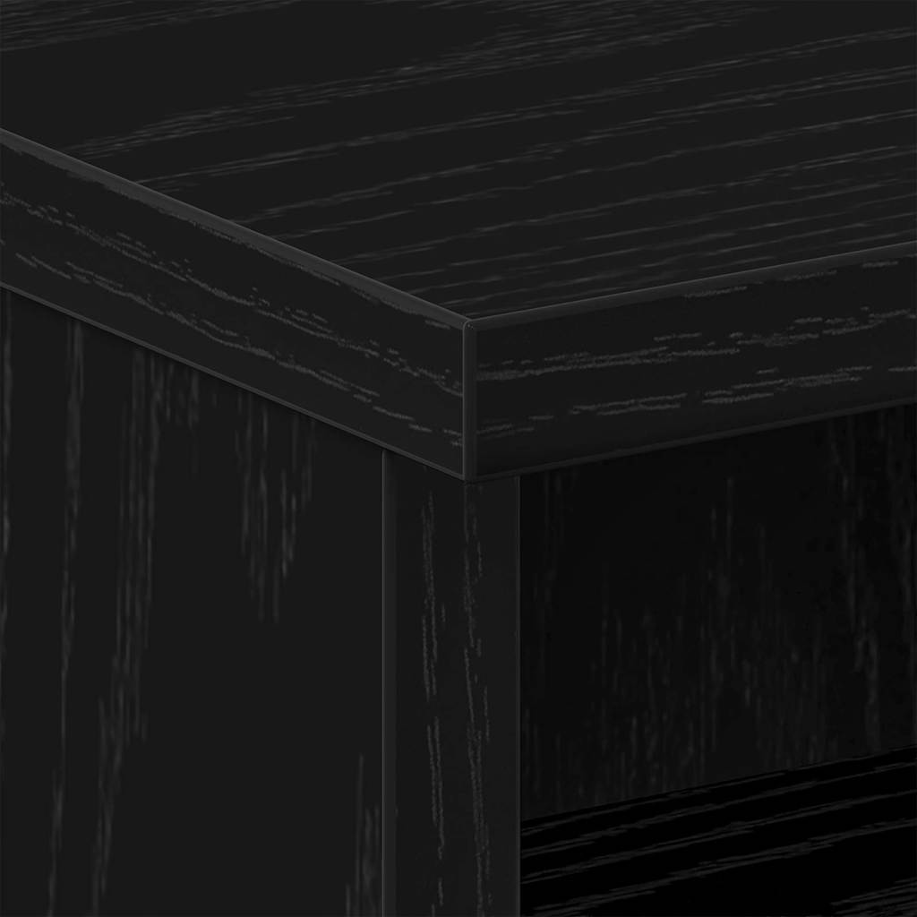 Nachttisch Schwarz Eichen-Optik 40 x 40 x 50 cm Holzwerkstoff