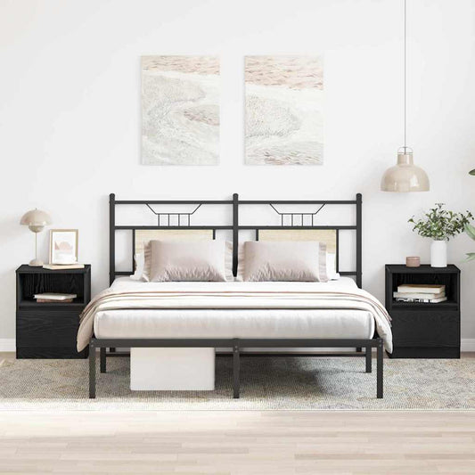 Nachttisch 2 pcs Schwarze Eiche 40 x 40 x 50 cm Holzwerkstoff
