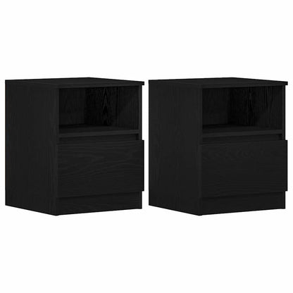 Nachttisch 2 pcs Schwarze Eiche 40 x 40 x 50 cm Holzwerkstoff