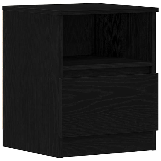 Nachttisch 2 pcs Schwarze Eiche 40 x 40 x 50 cm Holzwerkstoff