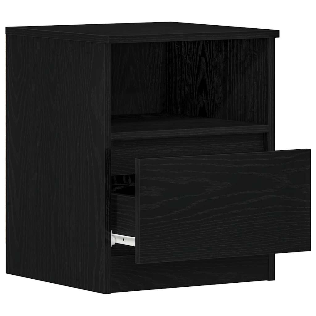 Nachttisch 2 pcs Schwarze Eiche 40 x 40 x 50 cm Holzwerkstoff