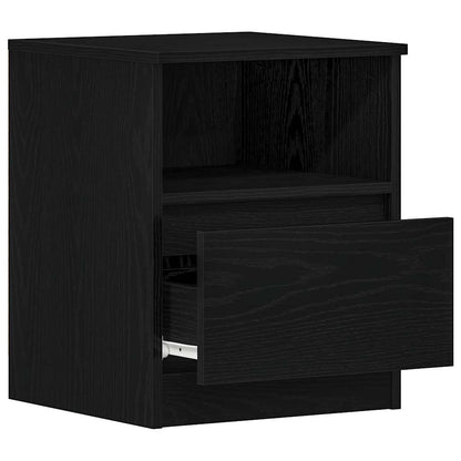 Nachttisch 2 pcs Schwarze Eiche 40 x 40 x 50 cm Holzwerkstoff