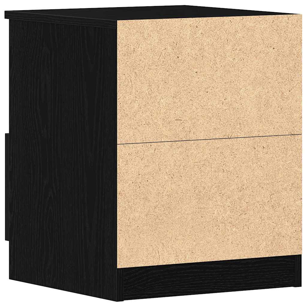 Nachttisch 2 pcs Schwarze Eiche 40 x 40 x 50 cm Holzwerkstoff