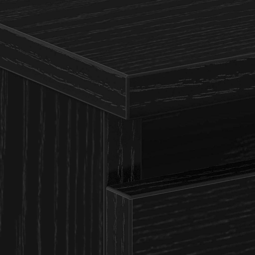 Nachttisch Schwarz Eichen-Optik 50 x 40 x 43,5 cm Holzwerkstoff
