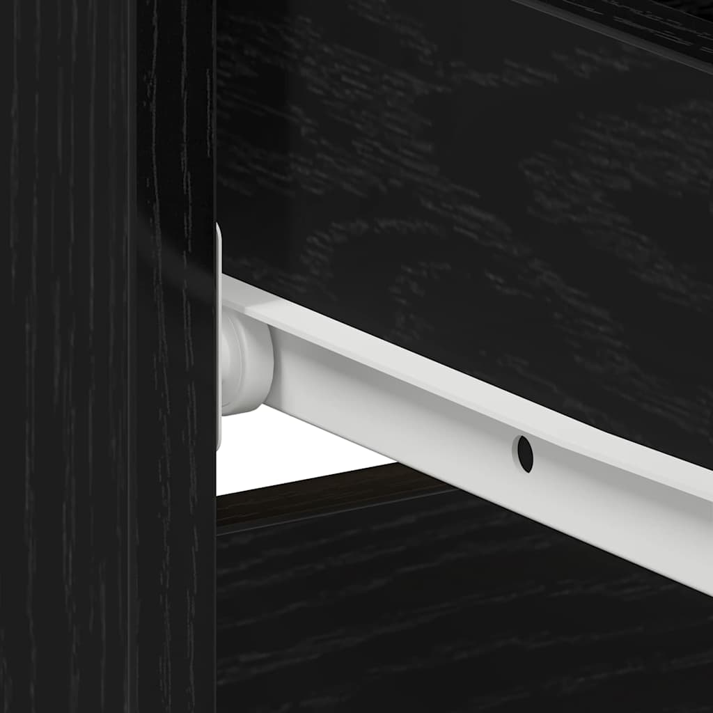 Nachttisch Schwarz Eichen-Optik 50 x 40 x 43,5 cm Holzwerkstoff