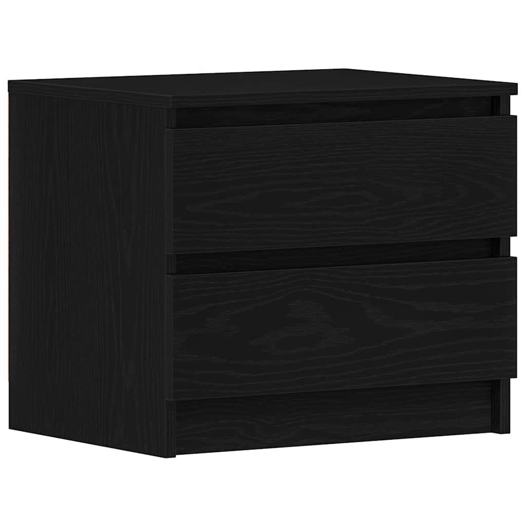 Nachttisch 2 pcs Schwarze Eiche 50 x 40 x 43,5 cm Holzwerkstoff