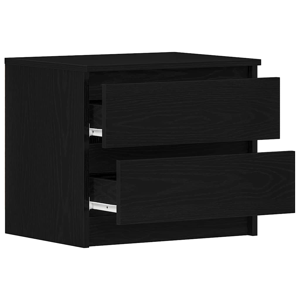Nachttisch 2 pcs Schwarze Eiche 50 x 40 x 43,5 cm Holzwerkstoff