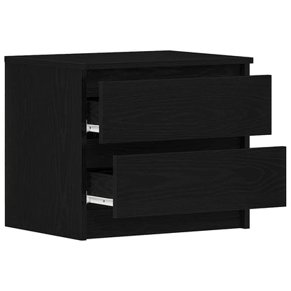 Nachttisch 2 pcs Schwarze Eiche 50 x 40 x 43,5 cm Holzwerkstoff