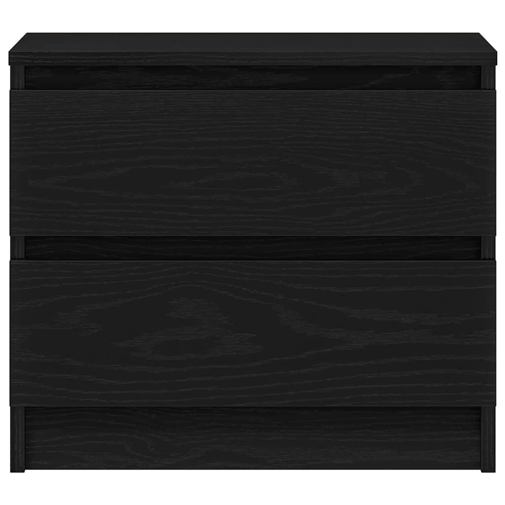 Nachttisch 2 pcs Schwarze Eiche 50 x 40 x 43,5 cm Holzwerkstoff