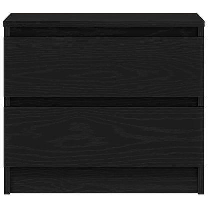 Nachttisch 2 pcs Schwarze Eiche 50 x 40 x 43,5 cm Holzwerkstoff