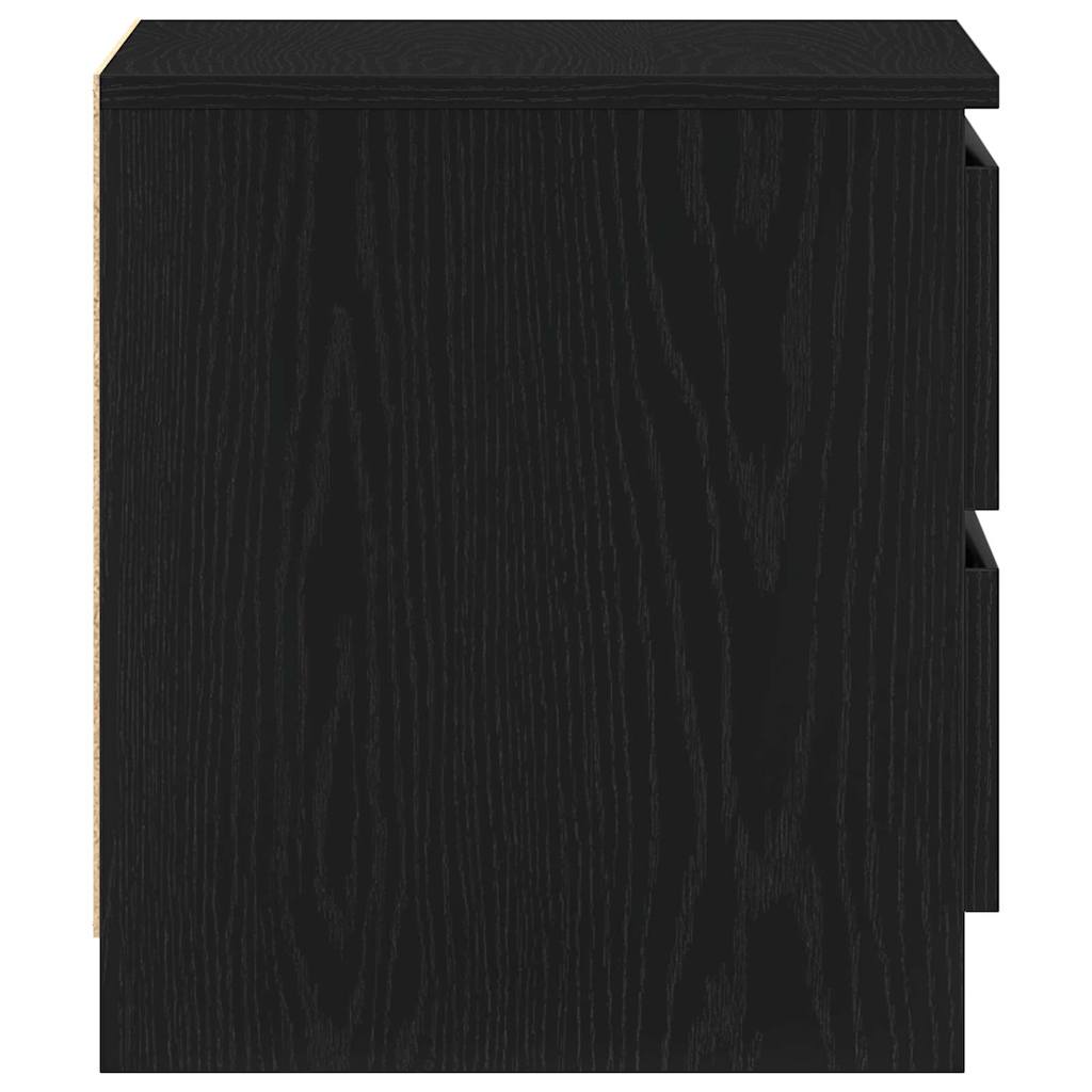 Nachttisch 2 pcs Schwarze Eiche 50 x 40 x 43,5 cm Holzwerkstoff