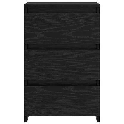 Nachttisch 2 pcs Schwarze Eiche 40 x 35 x 62,5 cm Holzwerkstoff