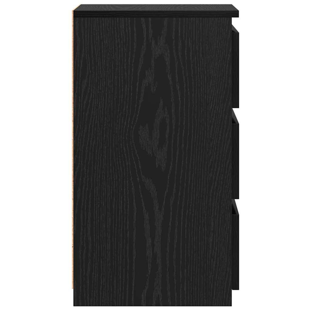 Nachttisch 2 pcs Schwarze Eiche 40 x 35 x 62,5 cm Holzwerkstoff