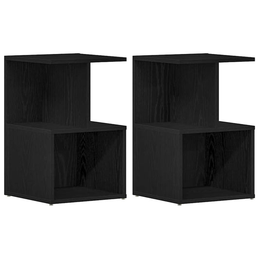 Nachttisch 2 pcs Schwarze Eiche 35 x 35 x 55 cm Holzwerkstoff