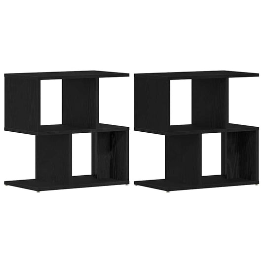 Nachttisch 2 Stück Schwarz Eiche 50x30x51,5 cm Holzwerkstoff