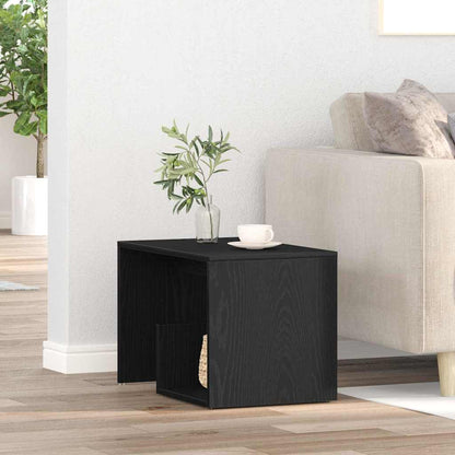 Beistelltisch Schwarz Eichen-Optik 59 x 36 x 38 cm