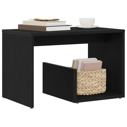 Beistelltisch Schwarz Eichen-Optik 59 x 36 x 38 cm
