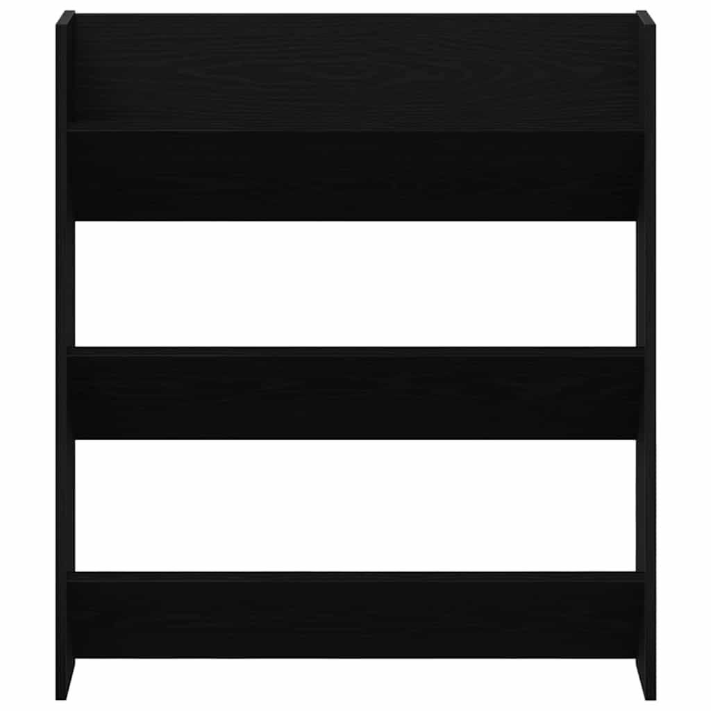 Wandschuhschrank mit Regal 2 pcs Schwarze Eiche 80 x 18 x 90 cm