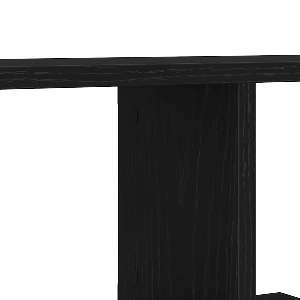 Wandmontiertes TV Regal Schwarze Eiche 125 x 18 x 23 cm