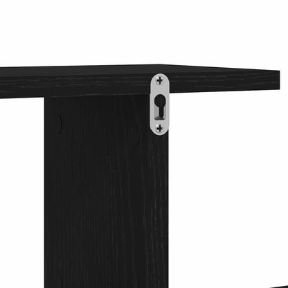Wandmontiertes TV Regal Schwarze Eiche 125 x 18 x 23 cm
