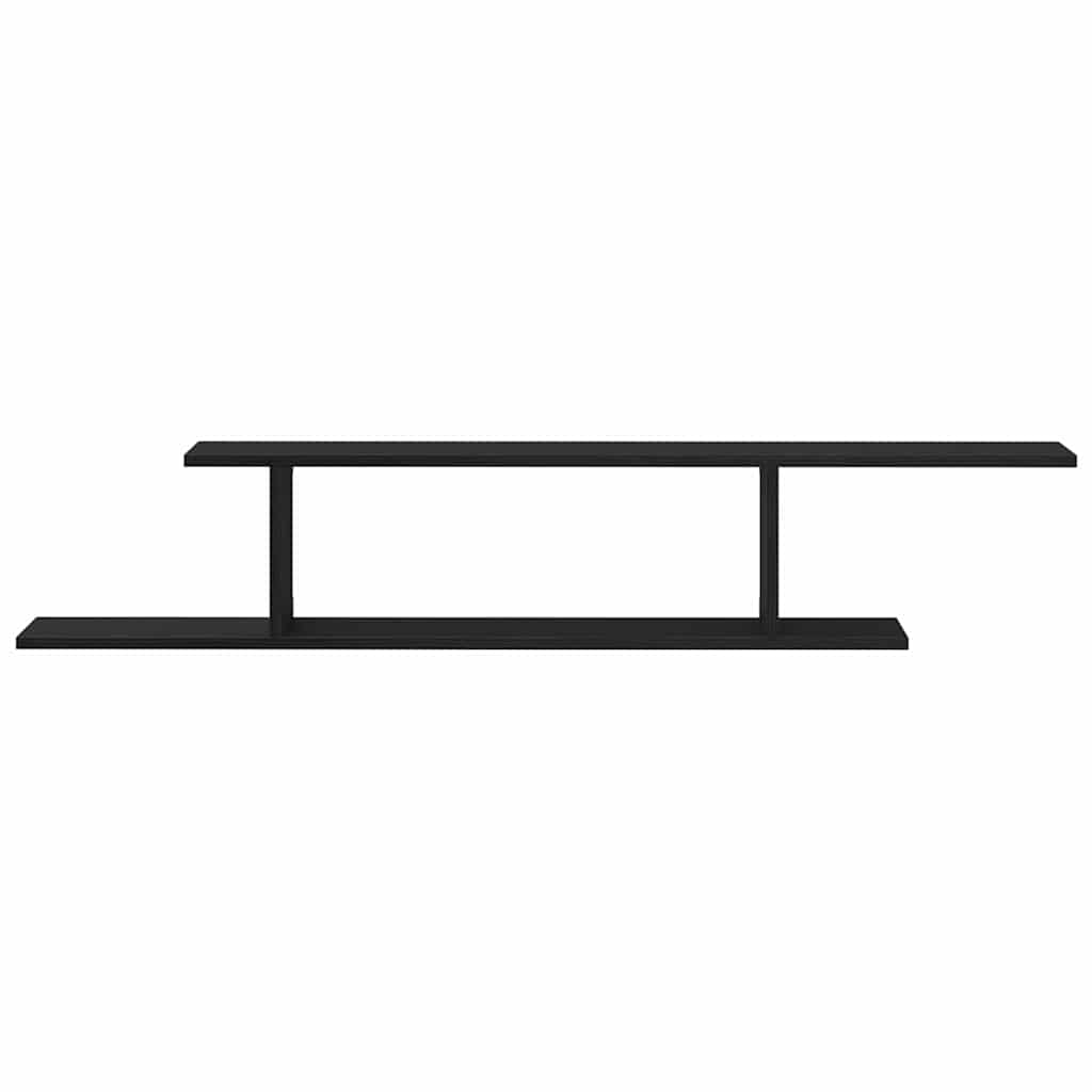 Wandmontiertes TV Regal Schwarze Eiche 125 x 18 x 23 cm