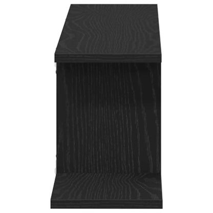 Wandmontiertes TV Regal Schwarze Eiche 125 x 18 x 23 cm