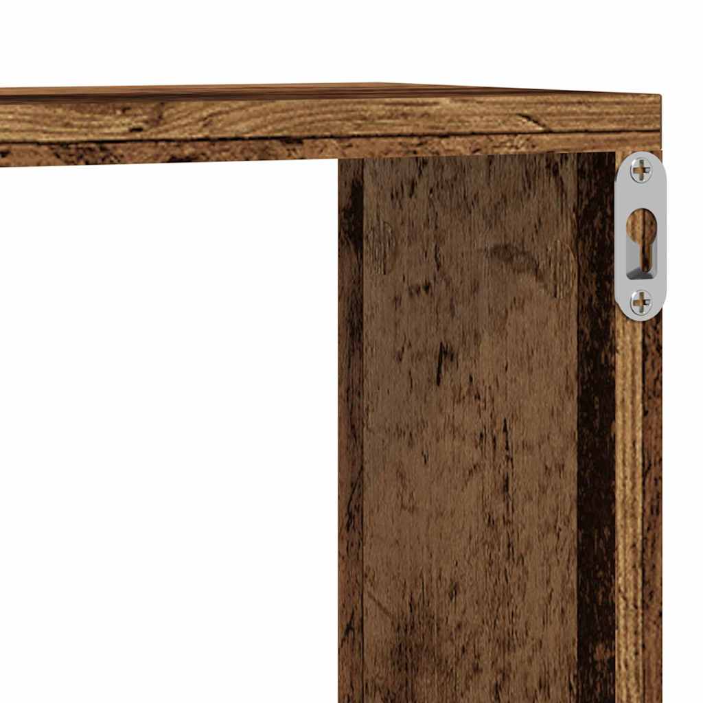 Wandregal 2 pcs Altes Holz 80 x 15 x 26 cm Holzwerkstoff