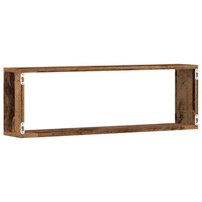Wandregal 2 pcs Altes Holz 80 x 15 x 26 cm Holzwerkstoff