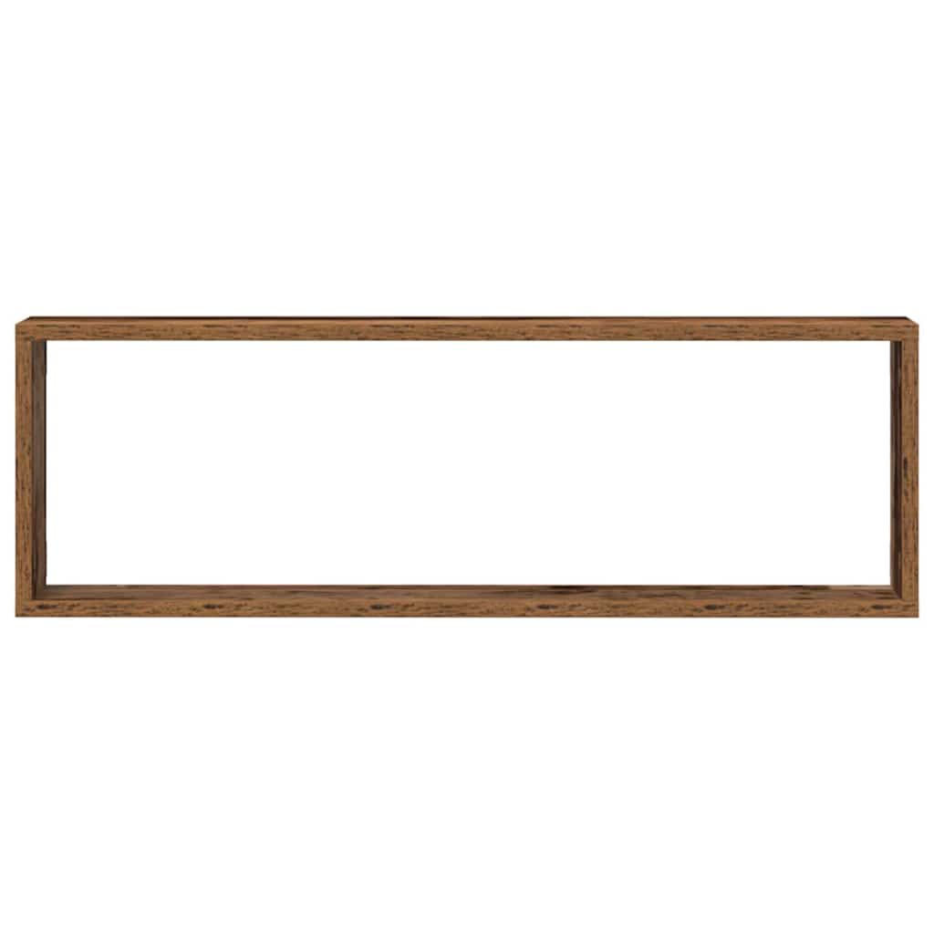 Wandregal 2 pcs Altes Holz 80 x 15 x 26 cm Holzwerkstoff